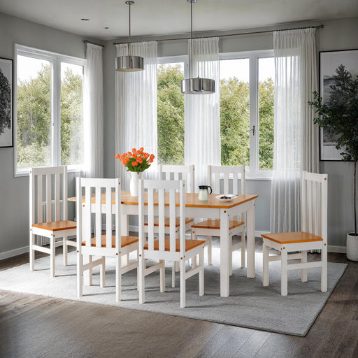 white oak dining set