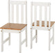 white and oak dining chair x 2