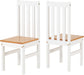white oak dining chairs x 2