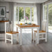 ludlow dining set in white and oak with 2 dining chairs 