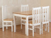 small dining set oak and white with 4 dining chairs