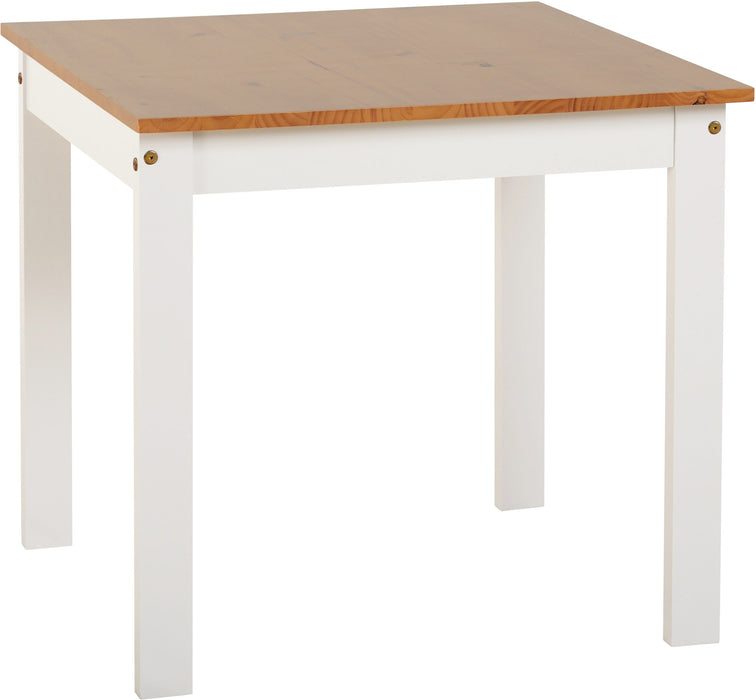 white and oak ludlow small dining table