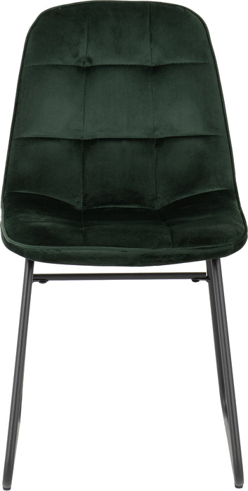 lukas emerald green velvet dining chair