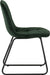 emerald green velvet cushioned dining chair