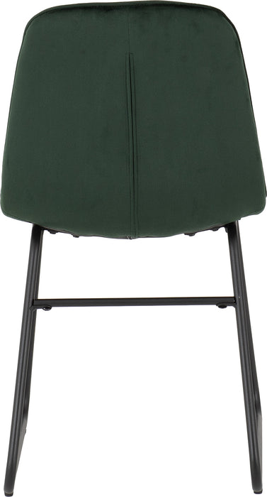 emerald green velvet dining chair cushioned 