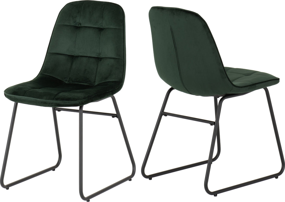 2 emerald green chairs for oak lukas fining set 