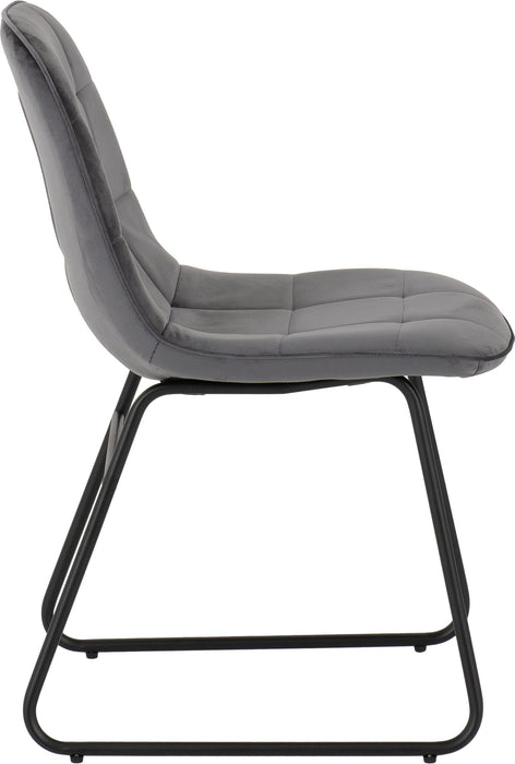 grey velvet dining chair