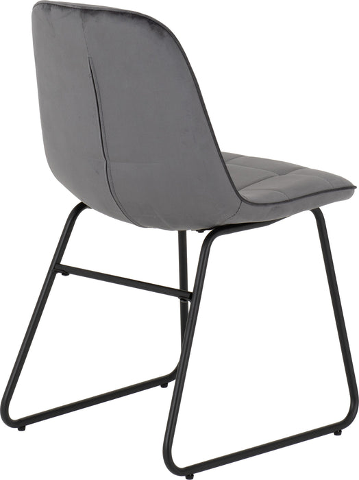 grey velvet dining chair