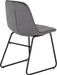 grey velvet dining chair