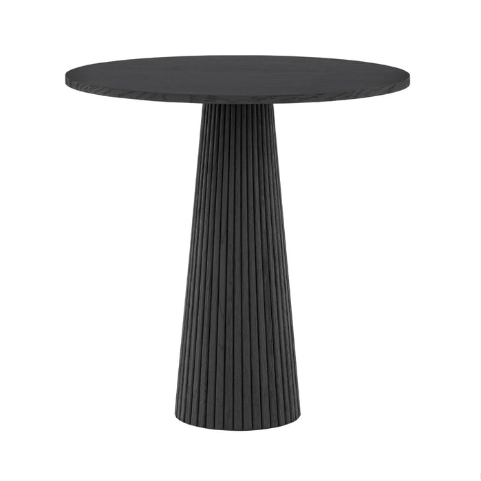 Leckford Ribbed Occasional Table | Black Oak-Cheshire Furniture Outlet