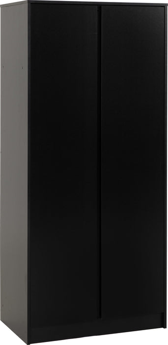 Malvern 2 Door Wardrobe Bedroom Set - Black