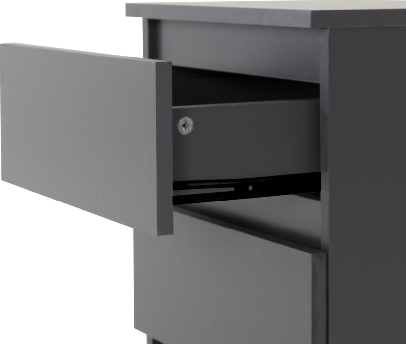 Pair of Malvern 3 Drawer Bedside Tables – Grey