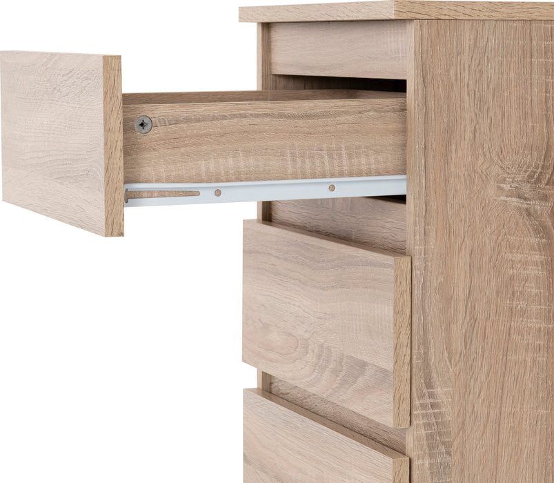 Malvern 3 Drawer Bedside Table - Sonoma Oak Effect