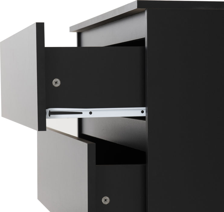 Malvern 3 Drawer Chest – Black