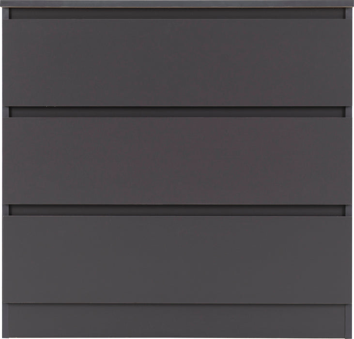 Malvern 3 Drawer Chest - Grey