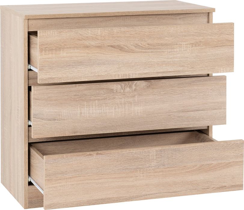 Malvern 3 Drawer Chest – Sonoma Oak Effect