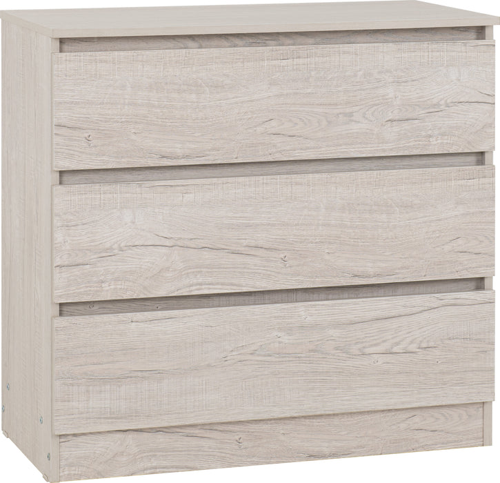 Malvern 3 Drawer Chest – Urban Snow