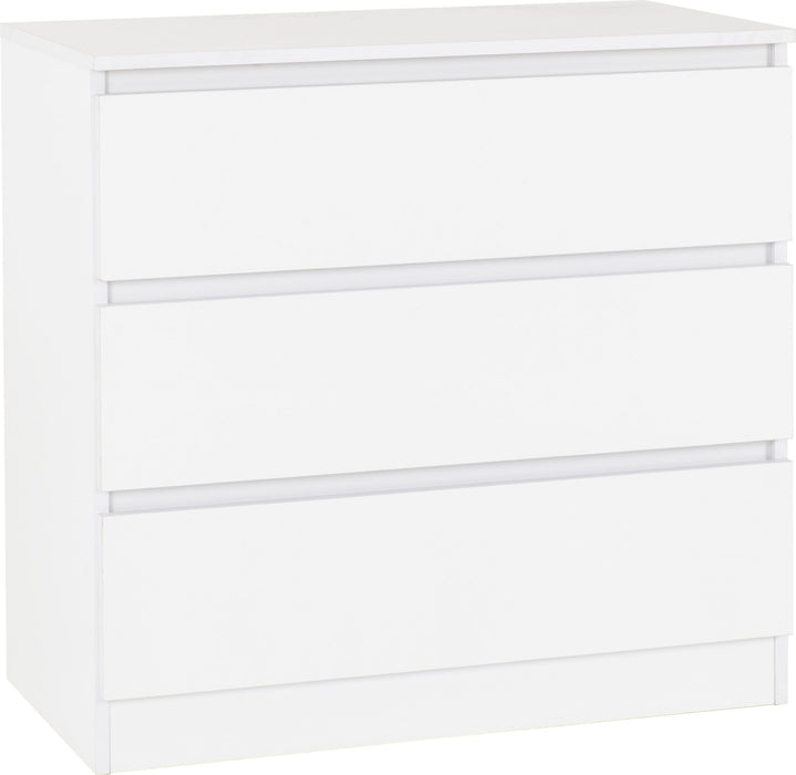 Malvern 3 Drawer Chest – White