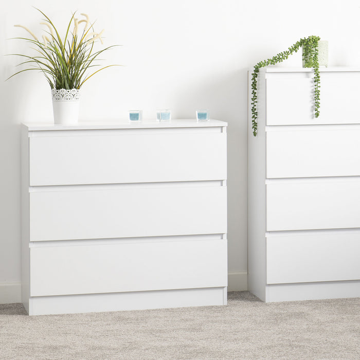 Malvern 3 Drawer Chest – White