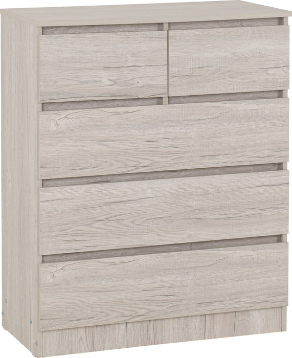 Malvern 3 + 2 Drawer Chest - Urban Snow