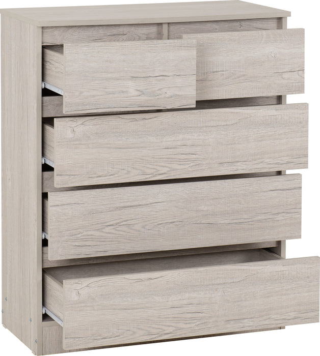 Malvern 3 + 2 Drawer Chest - Urban Snow