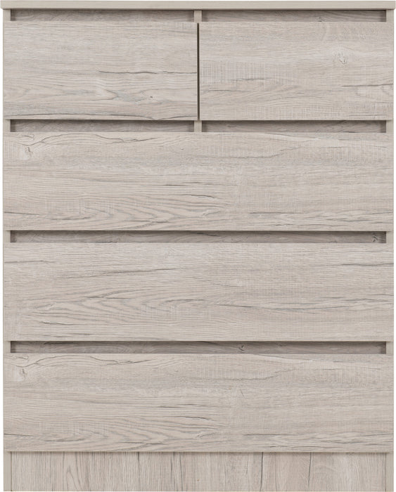 Malvern 3 + 2 Drawer Chest - Urban Snow