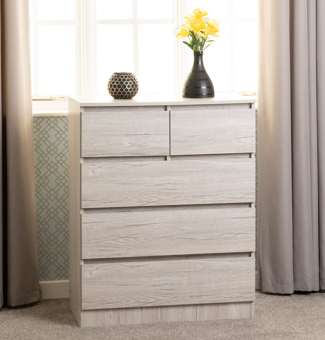 Malvern 3 + 2 Drawer Chest - Urban Snow