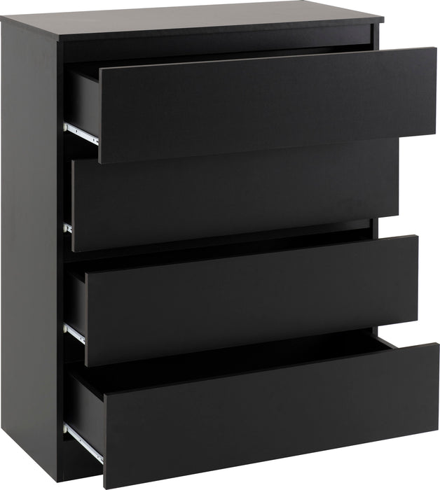 Malvern 4 Drawer Chest – Black