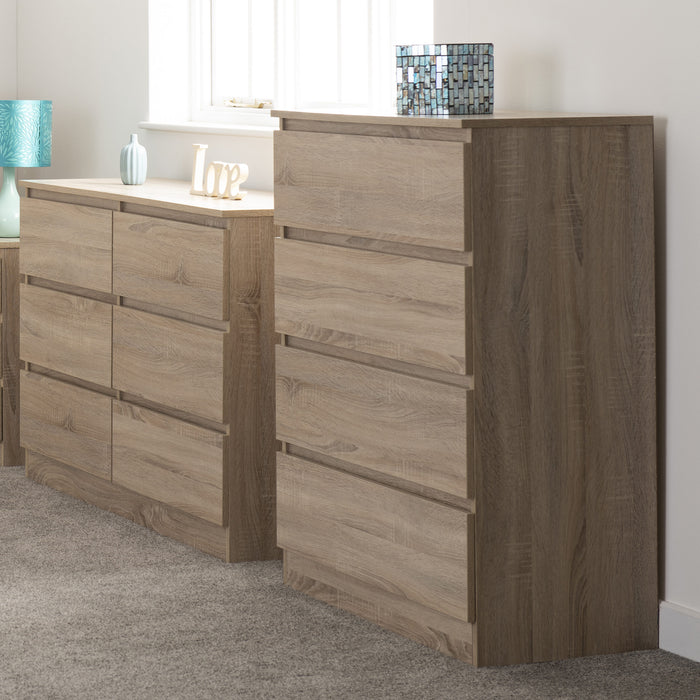 Malvern 4 Drawer Chest - Sonoma Oak Effect