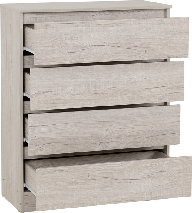 Malvern 4 Drawer Chest – Urban Snow