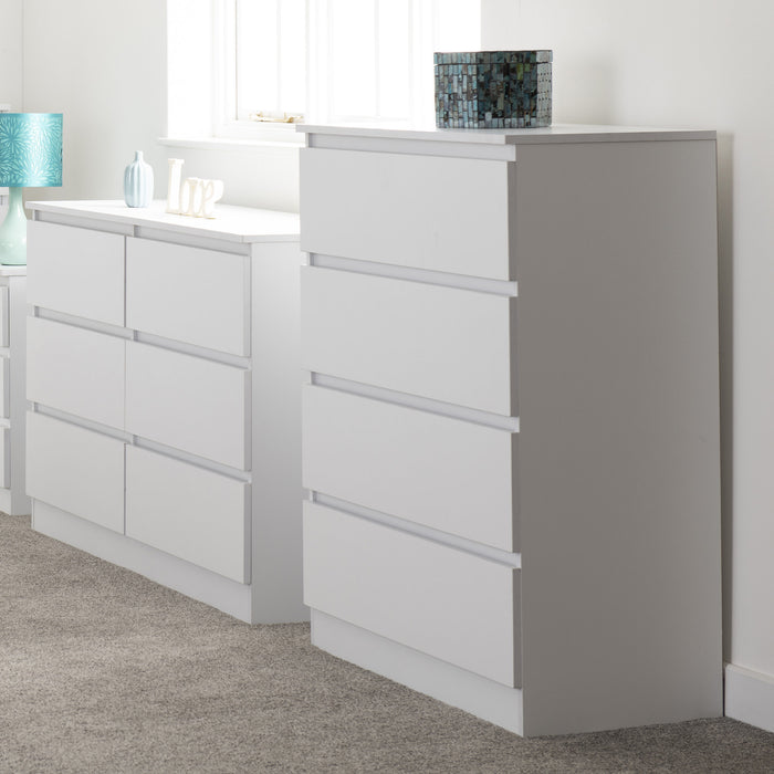 Malvern 4 Drawer Chest – White