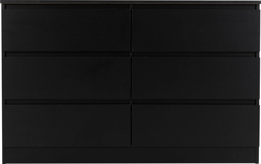 Malvern 6 Drawer Chest – Black