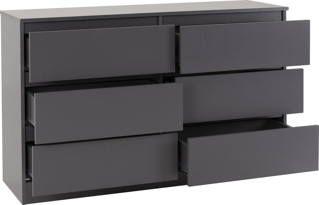 Malvern 6 Drawer Chest – Grey