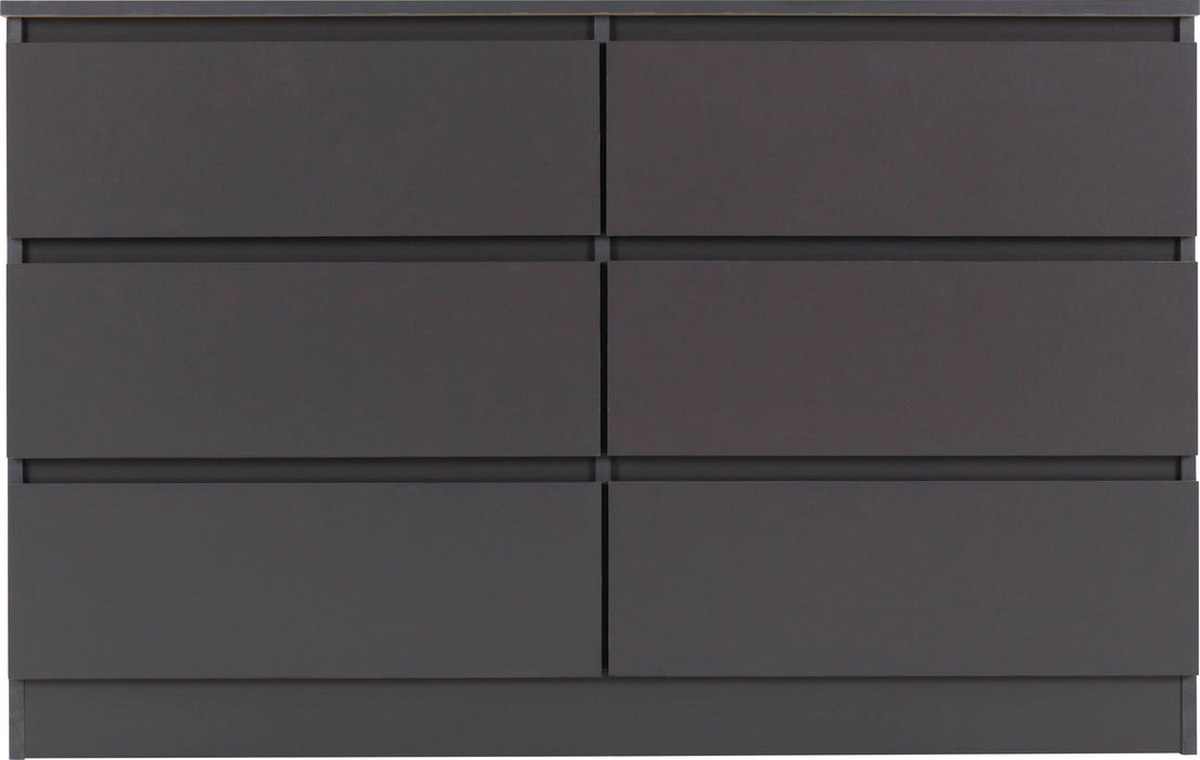 Malvern 6 Drawer Chest – Grey