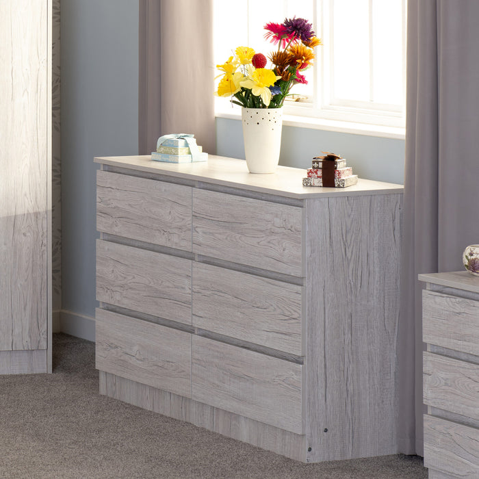 Malvern 6 Drawer Chest - Urban Snow