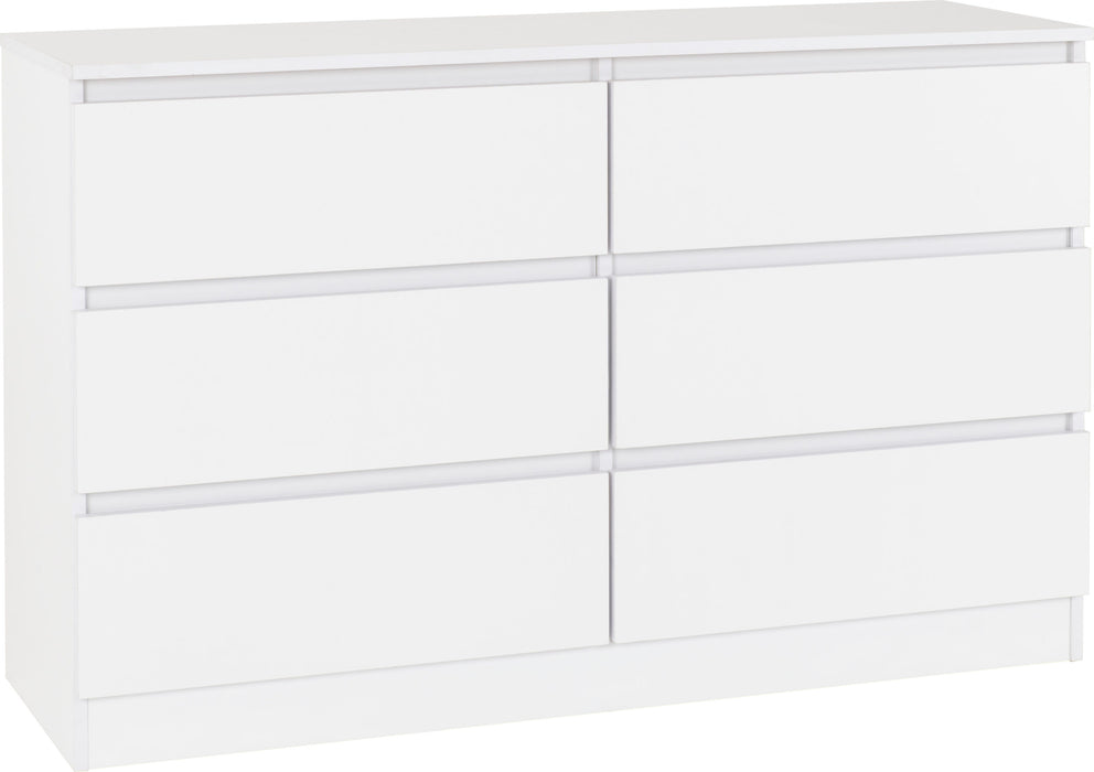 Malvern 6 Drawer Chest – White