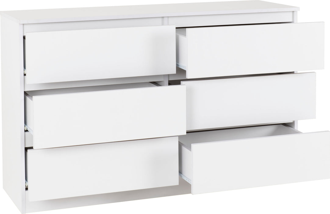 Malvern 6 Drawer Chest – White