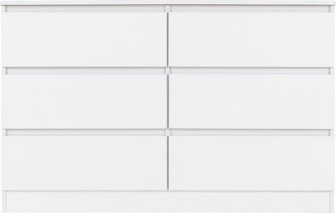 Malvern 6 Drawer Chest – White