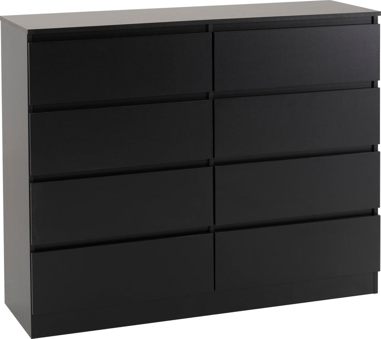 Malvern 8 Drawer Chest – Black
