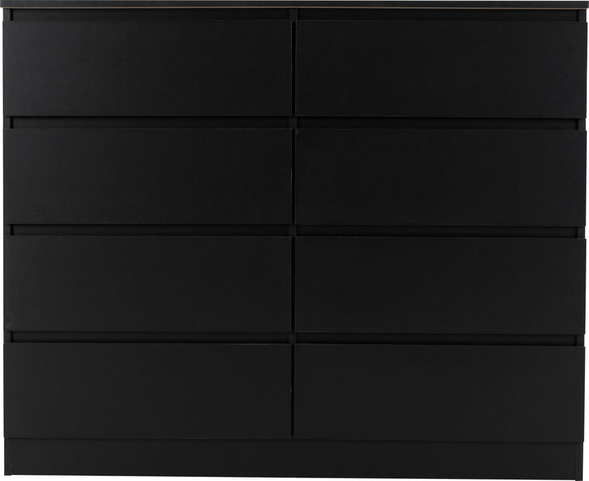 Malvern 8 Drawer Chest – Black