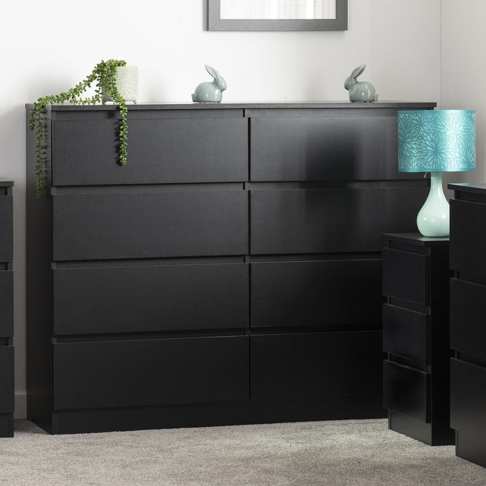 Malvern 8 Drawer Chest – Black