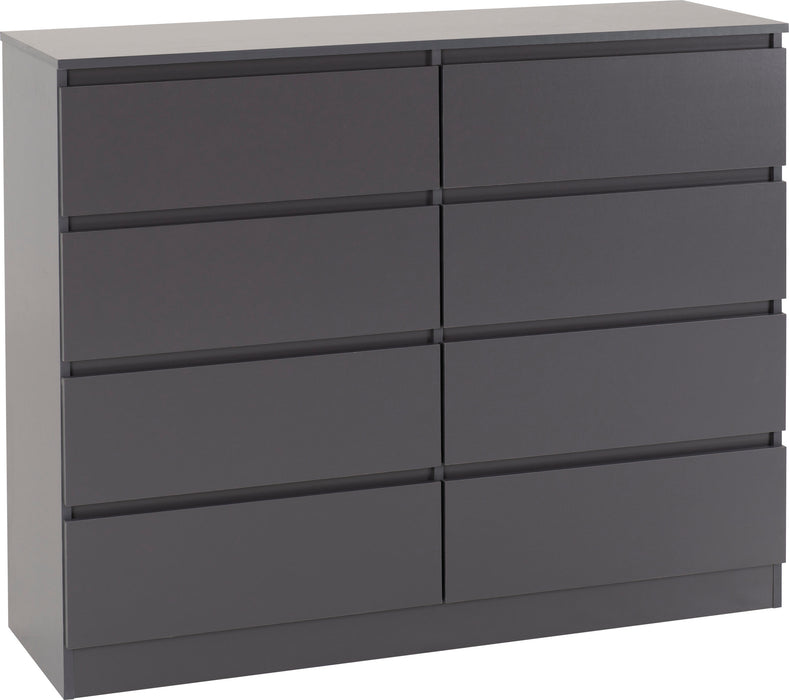 Malvern 8 Drawer Chest – Grey