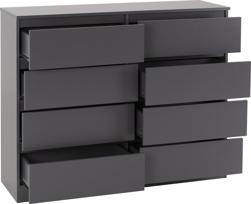 Malvern 8 Drawer Chest – Grey