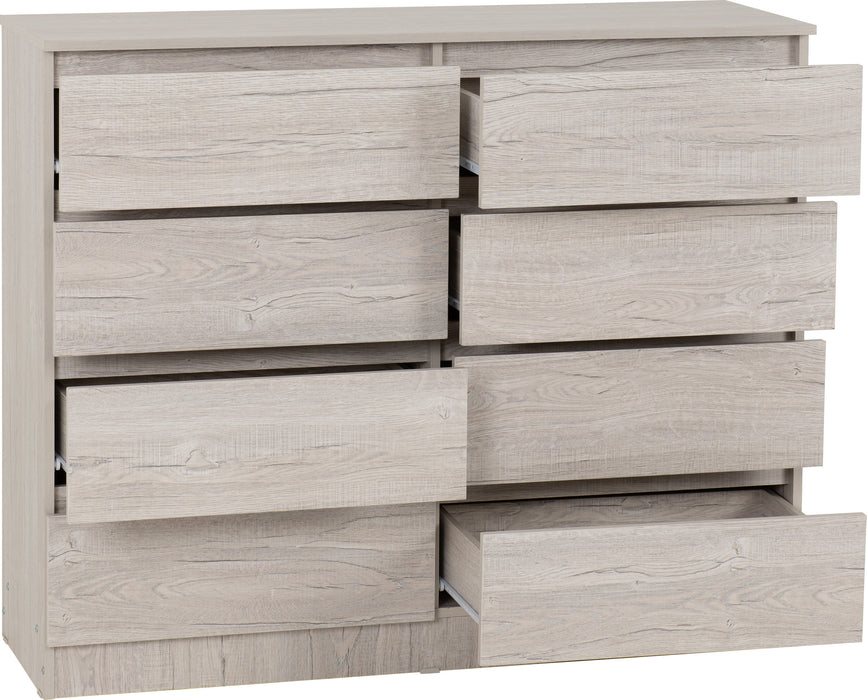 Malvern 8 Drawer Chest – Urban Snow