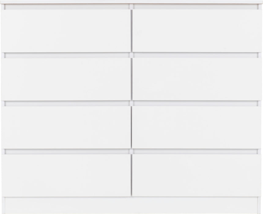 Malvern 8 Drawer Chest – White