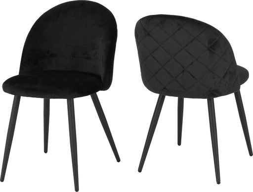 marlow black velvet dining chair