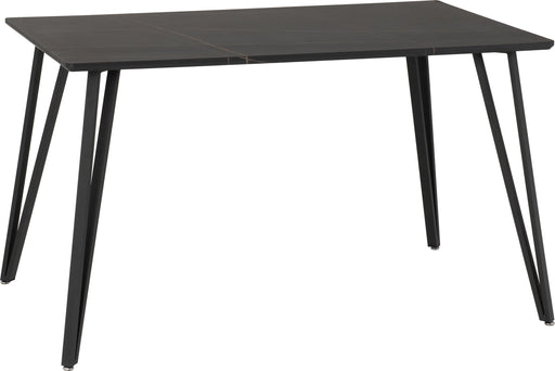 Marlow Dining Table – Black Marble Effect/Black