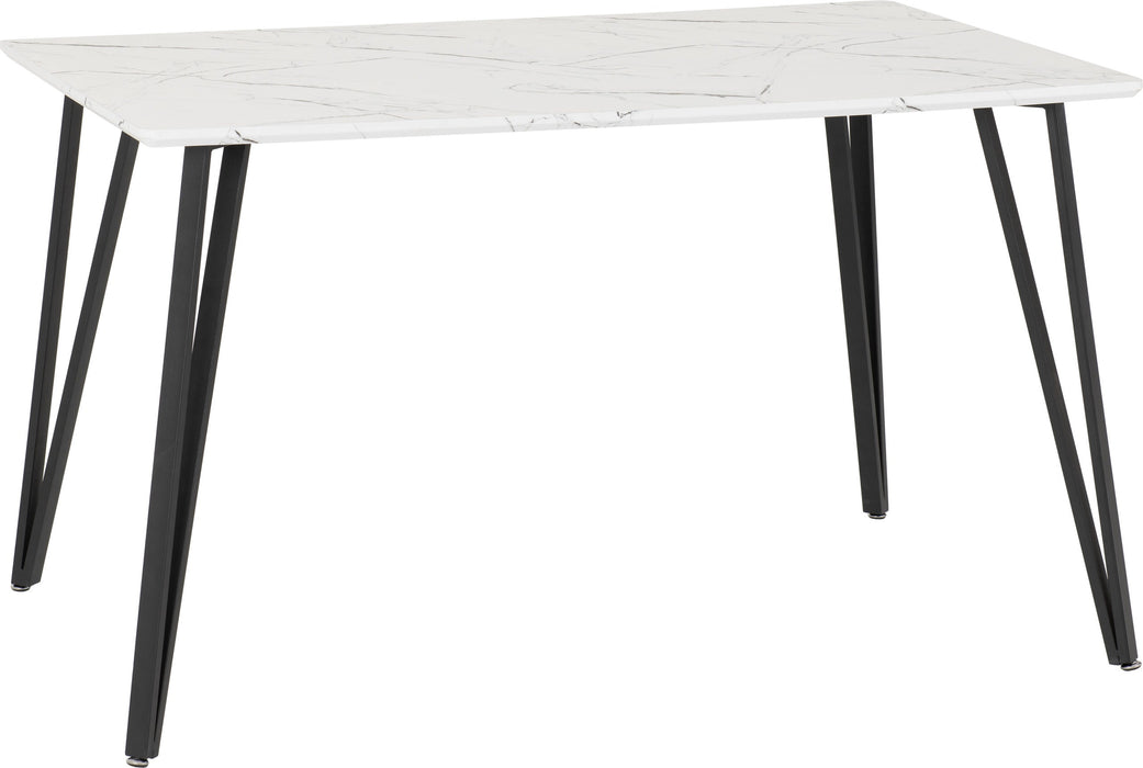 white marble dining table 