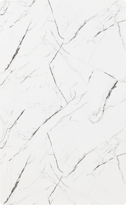 white marble dining table