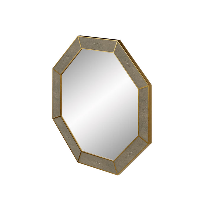 Hampton Mirror | Octagon | Grey Shagreen-Cheshire Furniture Outlet